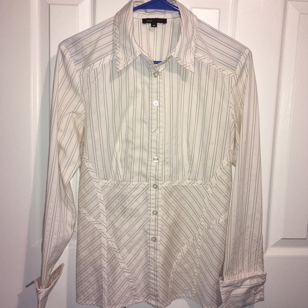 BCBG MAXAZRIA WOMENS button down dress shirt